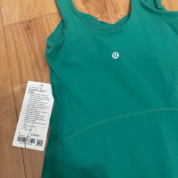 Lululemon Women Align Green Dress Size 2 New With Tag - Picture 3 of 9